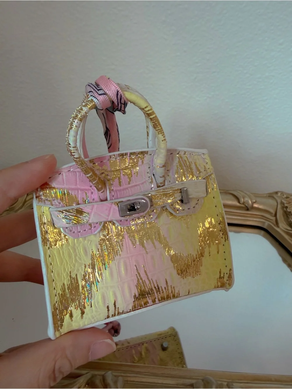 2pc Leather Mini Bag Charm